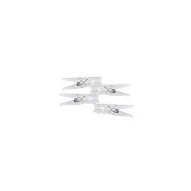 Decorative Pegs - Plastic Craft Pegs Pack 50 Clear (30mm x 4mm)