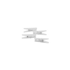 Decorative Pegs - Plastic Craft Pegs Pack 25 White (30mm x 4mm)