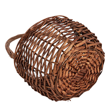 Willow Flower Girl Basket Oak Brown (18cmDx24cmH)
