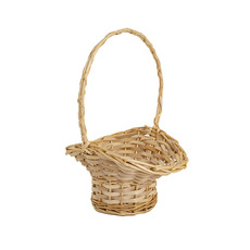 Ceremony Decoration - Willow Flower Girl Basket Natural (25x20x35cmH)