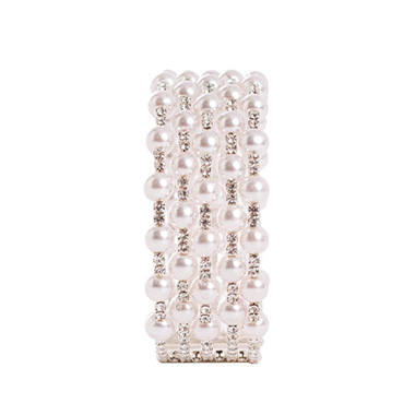 Corsage Wrist Bracelet 5 Layer Pearl Beads (5.5cmDx2cmH)