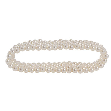 Corsage Wrist Bracelet Pearl Beads Large Cream (8cmLx3.2cmH)