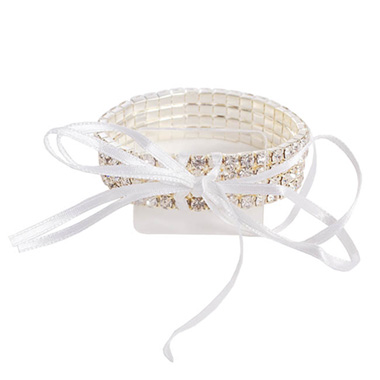 Corsage Diamante Bracelet w Ribbon Pack 2 (8cmLx1.7cmH)