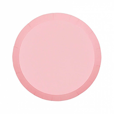 Party Tableware - Paper Round Snack Plate Pink (18cm) Pack 10