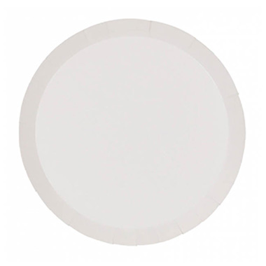 Paper Round Dinner Plate White (23cm) Pack 10