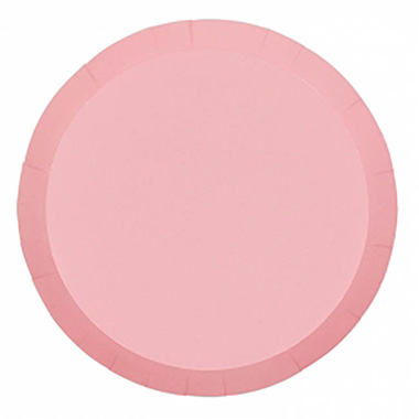 Paper Round Banquet Plate Pink (26cm) Pack 10