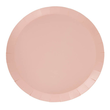 Party Tableware - Paper Round Dinner Plate Pack 20 Pastel Pink (23cm)