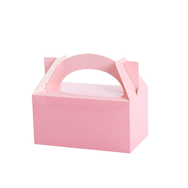 Party Tableware - Lunch Box Cardboard Pink 5pk (20x16x12cm)