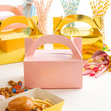 Lunch Box Cardboard Pink 5pk (20x16x12cm)