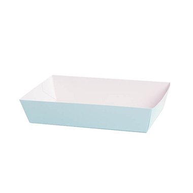 Party Tableware - Lunch Tray Cardboard Pastel Blue 10pk (19x11x4.5cmH)
