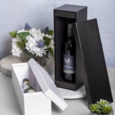 Magnum Wine Box Rigid Ribbed Paper White (13x13x42cmH)