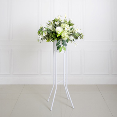 Flower Display Stand Single Bucket 91cmH White
