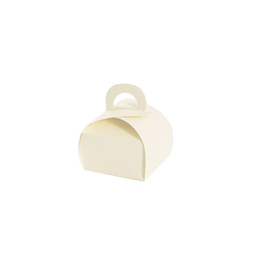 Wedding & Party Favour Boxes - Bomboniere Chocolate Petite Box Cream Pk20 (45x45x60mmH)