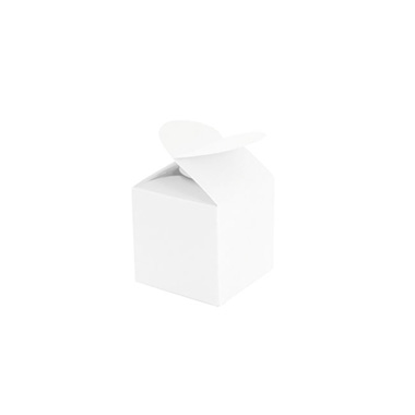 Wedding Favour Boxes - Bomboniere Modern Box Pearl White Pack 20 (45x45x55mmH)