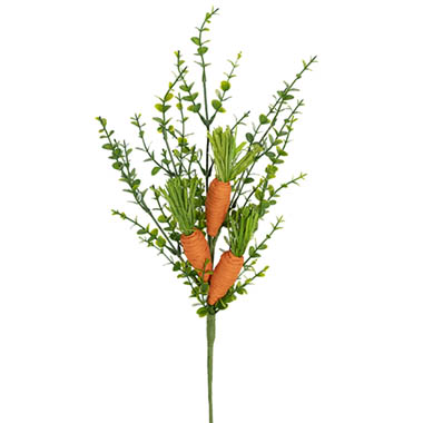 Easter Wreaths & Garlands - Decorative Carrot Spray Orange (45cmH)