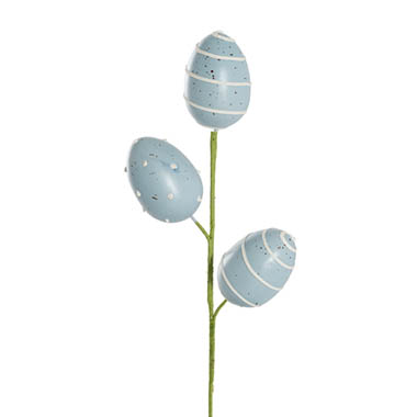  - Decorative Easter Egg Spray Pick Blue (30cmH)