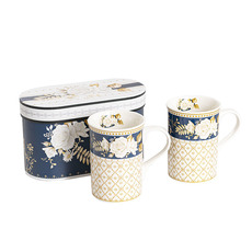 Drinkware & Kitchen Gadgets - Classic Rose 2 Piece Mug Gift Set Navy (18.5x10.7cmH)