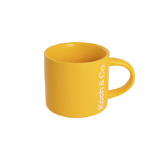 Koch Edition Mug Set 2 Grey & Yellow (9.5cmDx8.5cmHx13cmW)