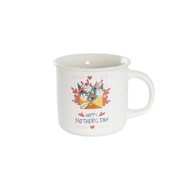 Drinkware & Kitchen Gadgets - Happy Mothers Day Mug Cream White (9.5cmDx9cmH)