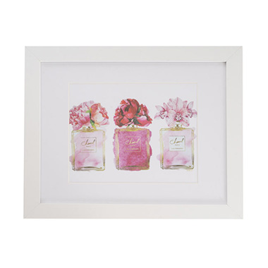 Photo Frames - Framed Picture 3 Floral Perfume Bottle (40.6cmx50.8cmH)