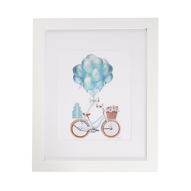 Photo Frames - Framed Picture Bike & Balloons Tiffany Mint (40.6x50.8cmH)