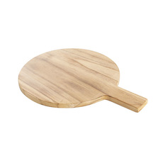 Decorative Trays - Serving Board Round Paulownia Wood Natural (30Dx1.5Wx40cmH)