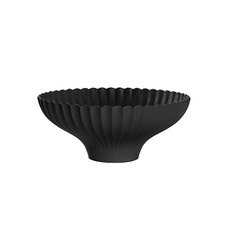 Decorative Trays - Scallop Bowl Matte Black (24cmDx10cmH)