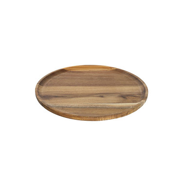 Serving Board - Acacia Wood Round Serving Tray Brown (30cmDx1.5cmH)