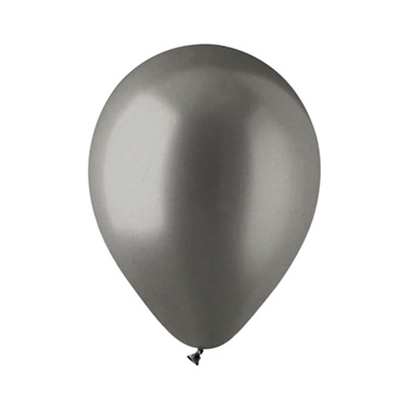 Latex Balloons - Latex Balloon Helium Grade Pack 18 Metallic Graphite (30cm)