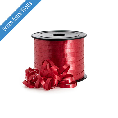 Curling Ribbons - Ribbon Curling 5mm Mini Roll Red (5mmx85m)