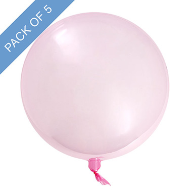 Bubble Balloons - Bubble (Bobo) Balloon 18 Pack 5 Soft Pink (46cmD)