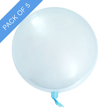Bubble Balloons - Bubble (Bobo) Balloon 18 Pack 5 Soft Blue (46cmD)