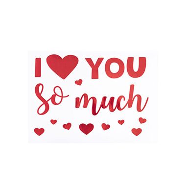 Bubble Balloons - Sticker I Love You So Much Pack 10 Red (20x28cmL)