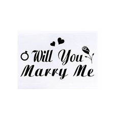 Bubble Balloons - Sticker Happy Will You Marry Me Pack 10 Black (20x28cmL)
