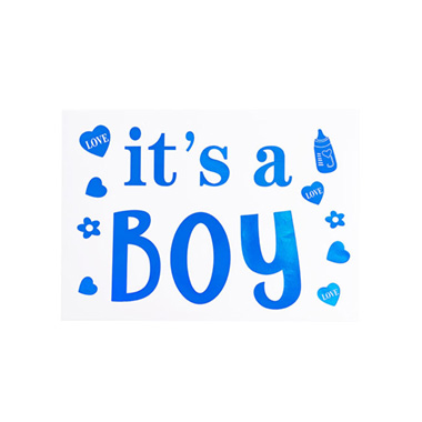 Bubble Balloons - Sticker Its a Boy Pack 10 Baby Blue (20x28cmL)