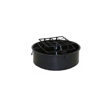 Small Flower Bowl & Guard - Deep Designer Bowl & Guard Med (19.5Dx7.5cmH) Black