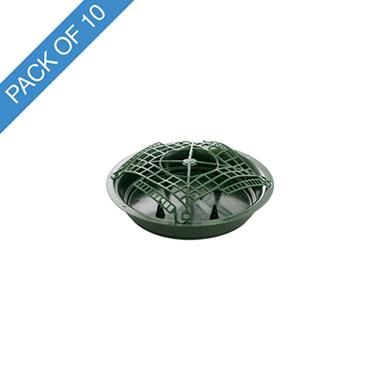 Small Flower Bowl & Guard - Bowl & Guard No.6 Pack 10 (17Dx4cmH) Green