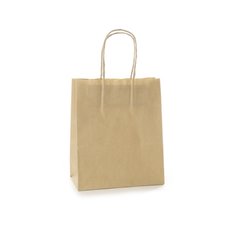 Kraft Paper Carry Bags - Brown Kraft Paper Bag Shopper Medium (180Wx85Gx215mmH)
