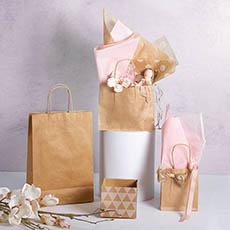 Brown Kraft Paper Bag Shopper Medium (180Wx85Gx215mmH)