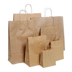 Brown Kraft Paper Bag Shopper Large (205Wx110Gx275mmH)