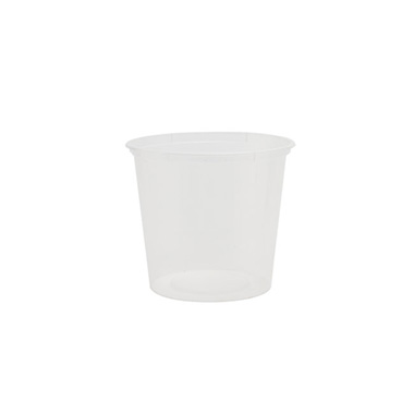  - Plastic Container Round 1200ml Single Clear (14Dx11.5cmH)