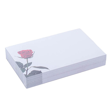 Cards Rose Bud Single (10x6.5cmH) Pack 50