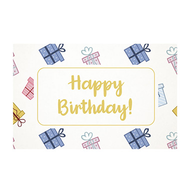 Florist Enclosure Cards - Cards White Birthday Presents (10x6.5cmH) Pack 50