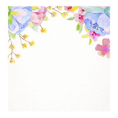 Florist Enclosure Cards - Cards White Floral Top (10x10cmH) Pk 50
