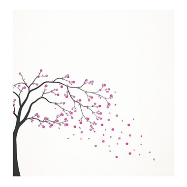 Florist Enclosure Cards - Cards White Cherry Blossom Branch (10x10cmH) Pk 50