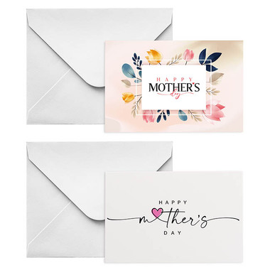 Florist Enclosure Cards - Cards Mothers Day Beautiful & Envelope White Pk50(10x6.5cmH)
