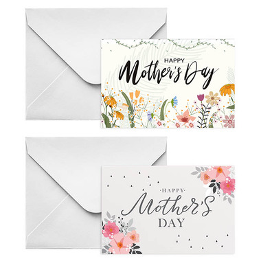 Florist Enclosure Cards - Cards Mothers Day Flowers & Envelope White Pk50(10x6.5cmH)