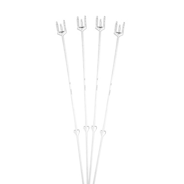 Plastic Floral Picks - Card Forks Extra Long 44cm (18) Clear Pack 100