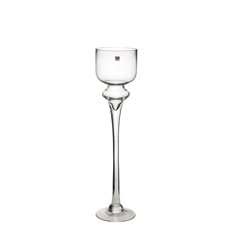 Elegant Glass Candle Holder Clear (12x50cmH)