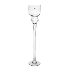  - Elegant Glass Candle Holder Clear (12x60cmH)